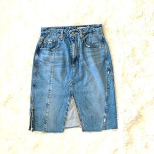 ADRIANO GOLDSHMIED HIGH RISE EMERY DENIM SKIRT s27